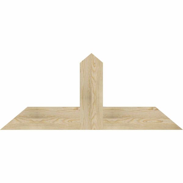 Ekena Millwork Portland Rough Sawn Timber Gable Bracket, Douglas Fir, 48"W x 20"H x 2"D x 6"F, 10/12 Pitch GBW048X20X0206POR00RDF - main